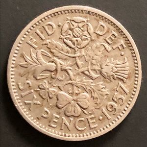WEDDING SIXPENCE FROM UK 🇬🇧 - LUCKY BRIDAL GIFT - WEDDING ANNIVERSARY